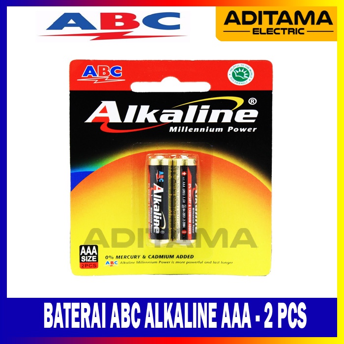 BATERAI ABC ALKALINE AAA A3- 2Pcs | BATTERY ABC ALKALINE AAA - 2Pcs