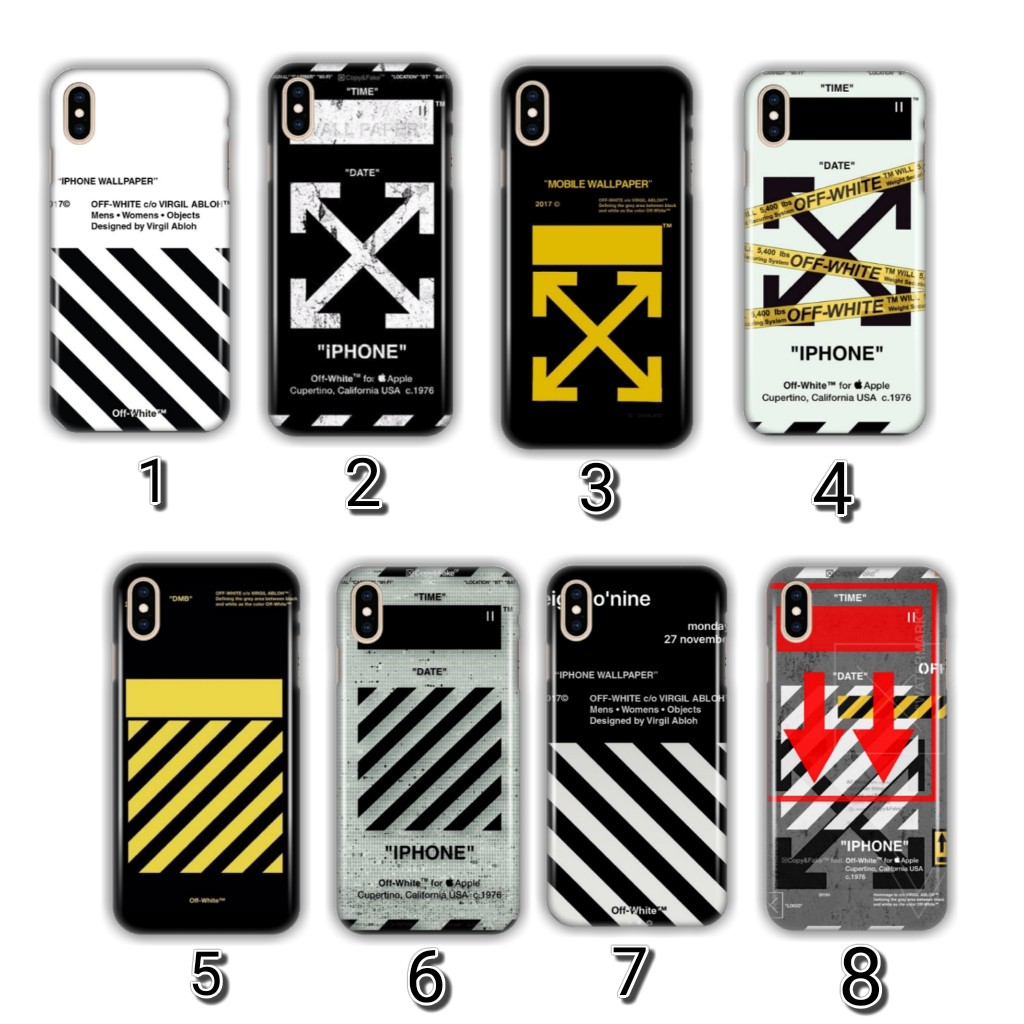 CUSTOM CASE 3D IPHONE X 0FF WHITE FULLPRINTING EDISI 1 iphone 7, xiaomi redmi 9c, oppo a53 2020, viv