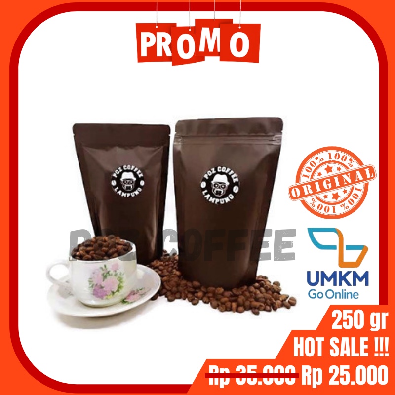 

Kopi Robusta Lampung Asli Poz Coffee Bubuk 250 gram