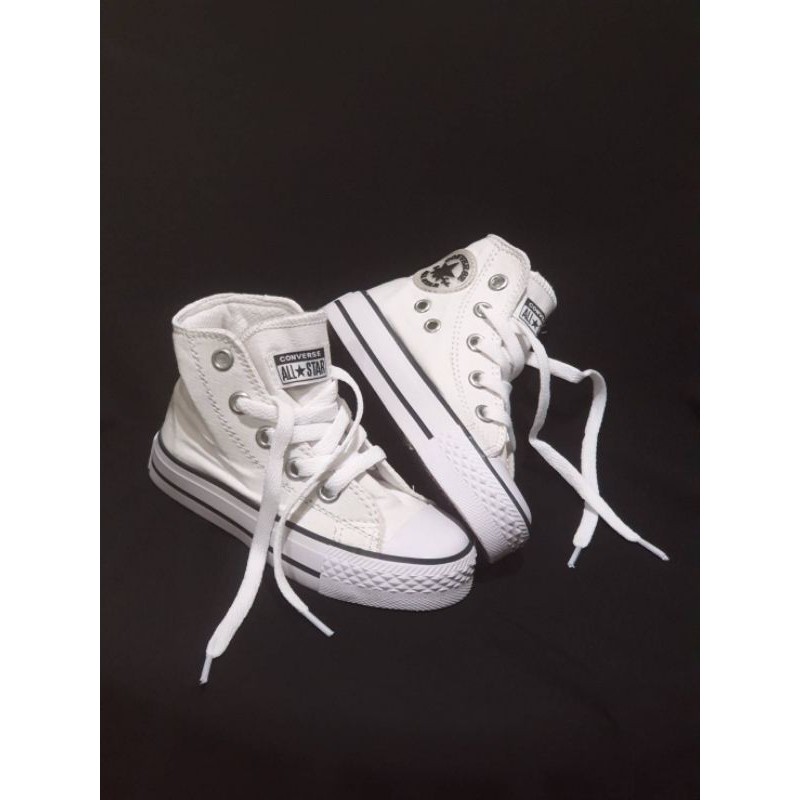 SEPATU CONVERSE ANAK HITAM PREMIUM QUALITY CONVERSE KIDS PUTIH