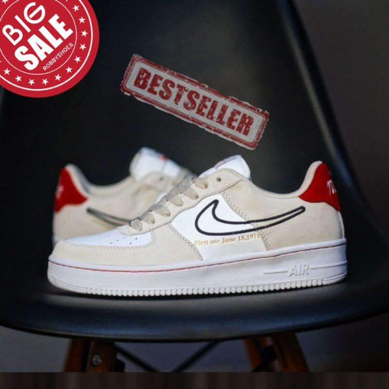 Sepatu Nk Air Force 1 '07 LV8 First Use Light Stone Premium Original BNIB Full Tag