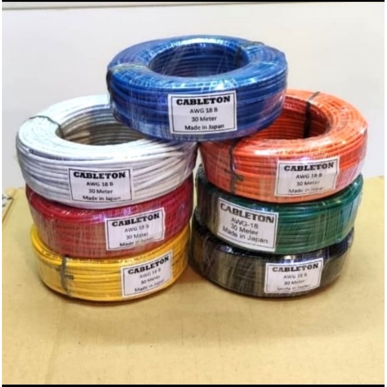 Kabel awg 18 30meter warna premium