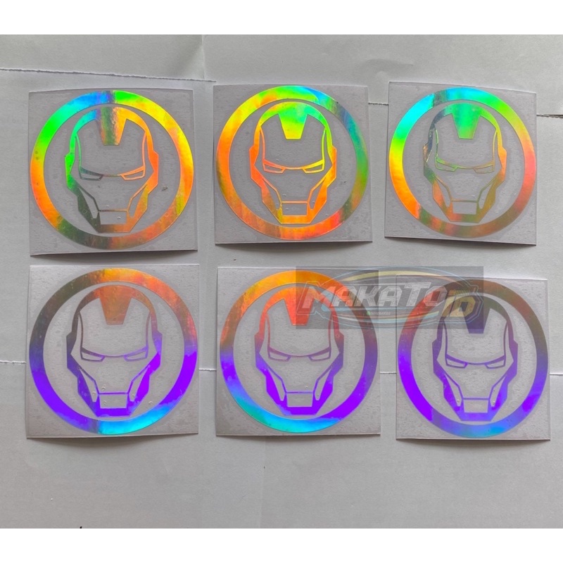 Sticker Stiker Cutting Motor Iron Man Hologram