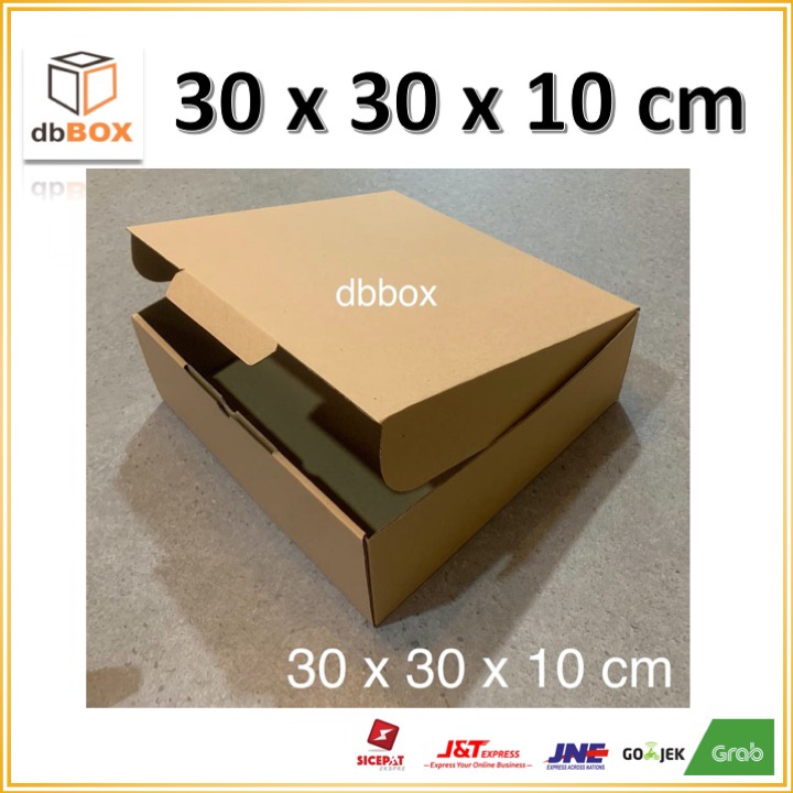 

Kardus Uk. 30 x 30 x 10 cm ....Die Cut kotak Kue, snack -aksesoris-dll model box pizza