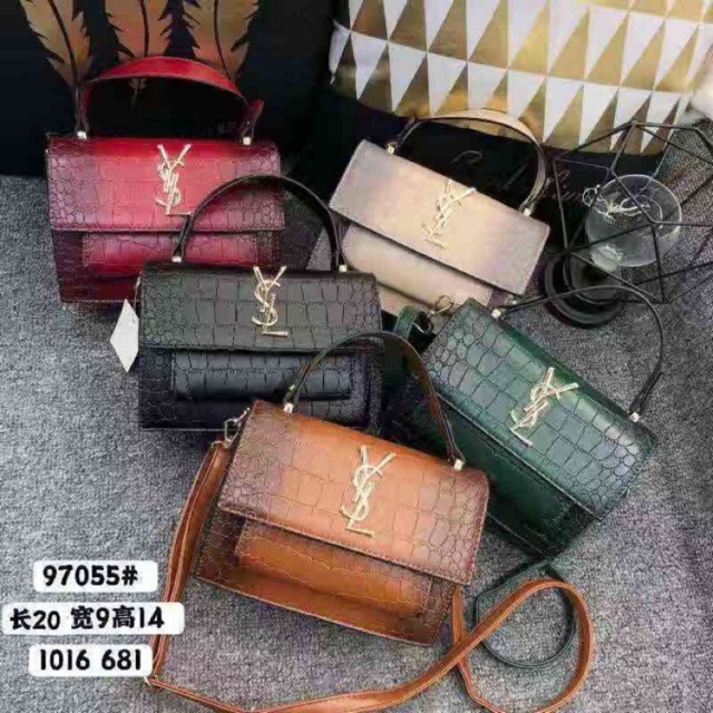 Tas YSL Croco Import Yvest Saint Laurent Murah