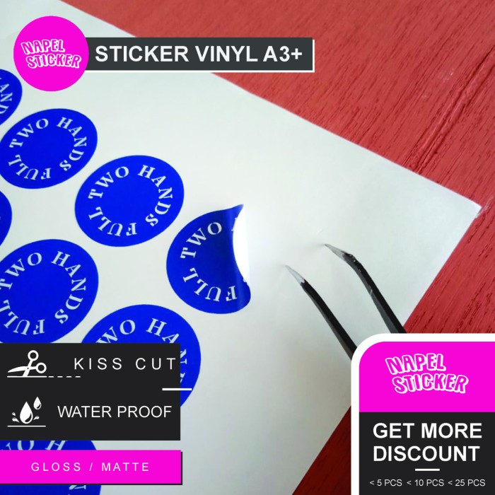 Jual Stiker Label Sticker Vinyl Doff Gloss Custom Print Cutting Promo