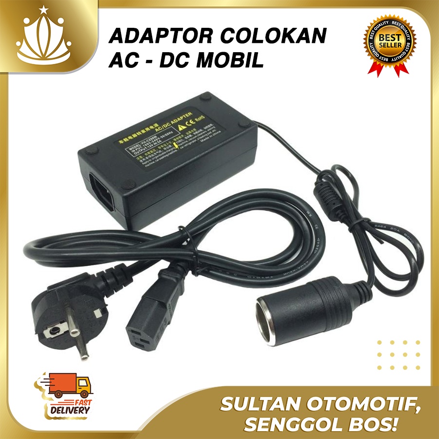 Kabel ADAPTOR AC DC Colokan Converter Lighter Mobil Socket Mobil 12V