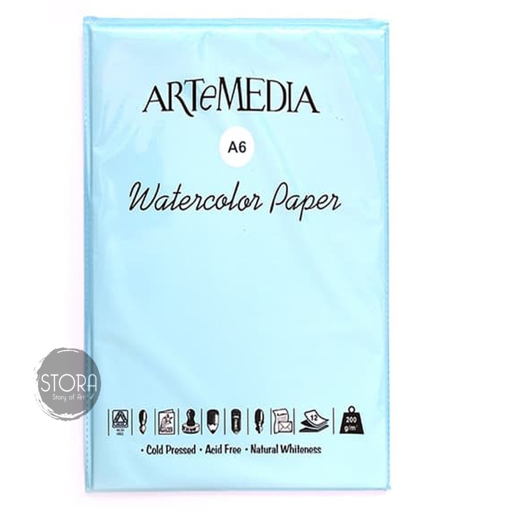 

Artemedia Watercolor Paper A6 / WaterColor Paper / Kertas Khusus Cat Air / Kertas Gambar Watercolor