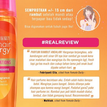 Makarizo Hair Energy Scentsations Hair Fragrance / Parfum Rambut / Pewangi Rambut