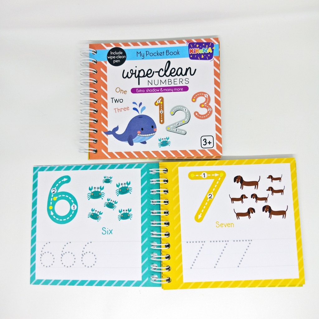 Kikona My Pocket Book Wipe Clean Series - Alphabet Number Shape