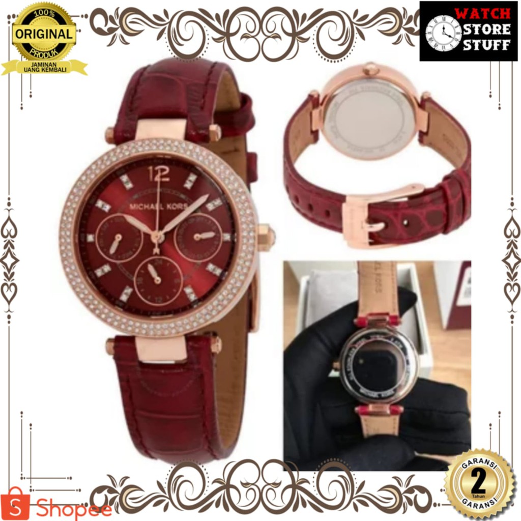 JAM TANGAN PRIA WANITA | RANTAI | KULIT | KARET | MURAH | FASHION WANITA MK6451 KULIT
