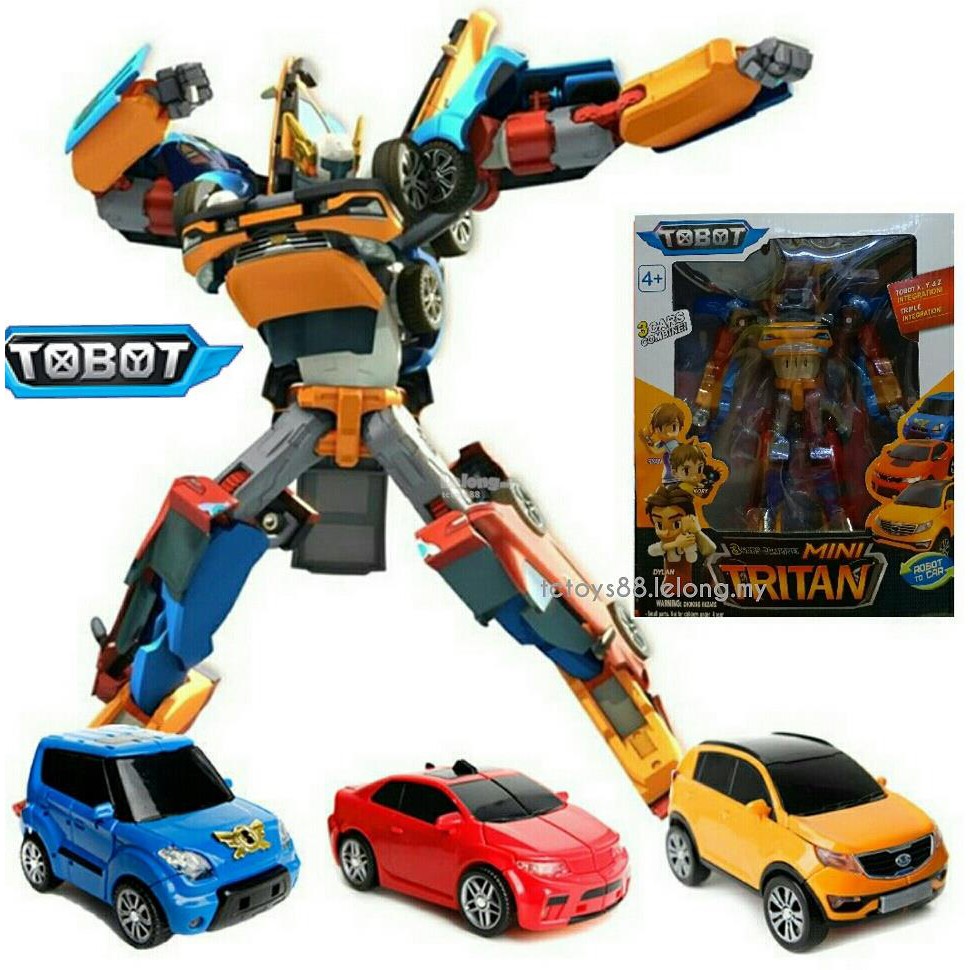 Mainan Robot Tobot QUATRAN Gabungan 4 Mobil QUATRAN C D R W