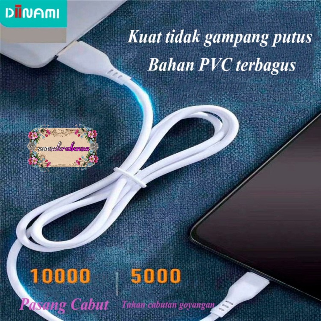 6a kabel data ori  diinami ligthing micro tipe c ip usb fast charging qc 3.0a pengisian cepat sb2849