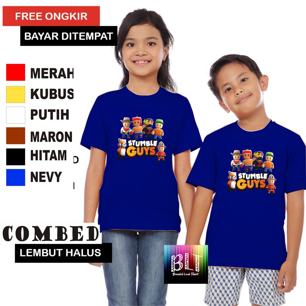 Murah Nampol Kaos Anak Game Stumble Guys 2 Game Viral Kaos Anak Anak cowok Kaos Anak cewek Kaos Murah kaos termurah kaos anak cewek kaos anak cowok terbaik kaos promo