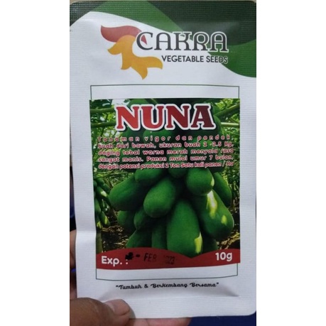 benih bibit pepaya NUNA california isi 10 gr 600-700 biji