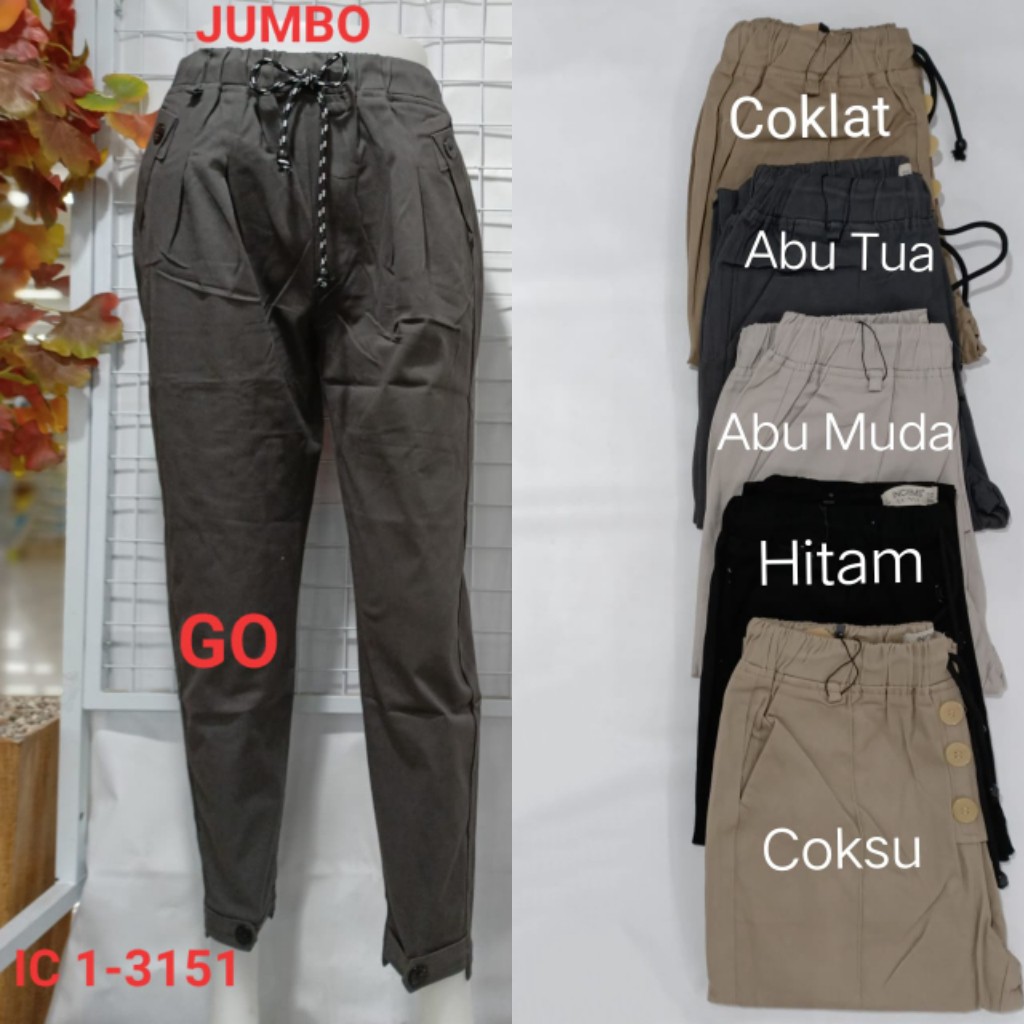 gof INCIEM Celana Panjang Baggy Pant JUMBO Wanita Celana Panjang Full Karet