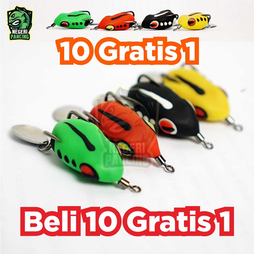 Umpan Tiruan Soft Frog Katak Tiruan Random Kodok Kodokan