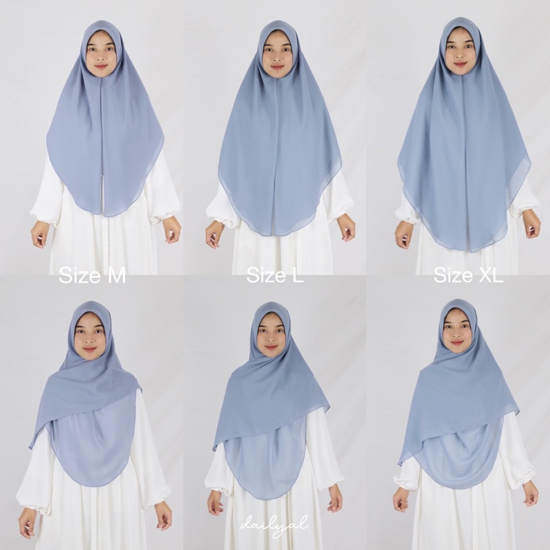 DAILYAL - Humaira Scarf (Etalase 1 segiempat oval malay bahan polycotton jumbo size M,L dan XL)