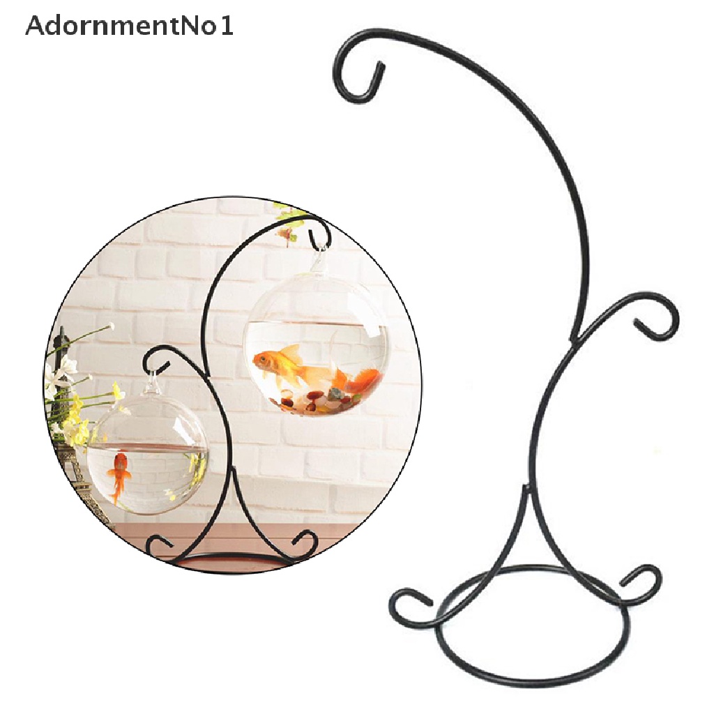 [AdornmentNo1] 37CM Double hook Metal Iron Candlestick Candle Holder Plant Glass Bottle Stand [new]