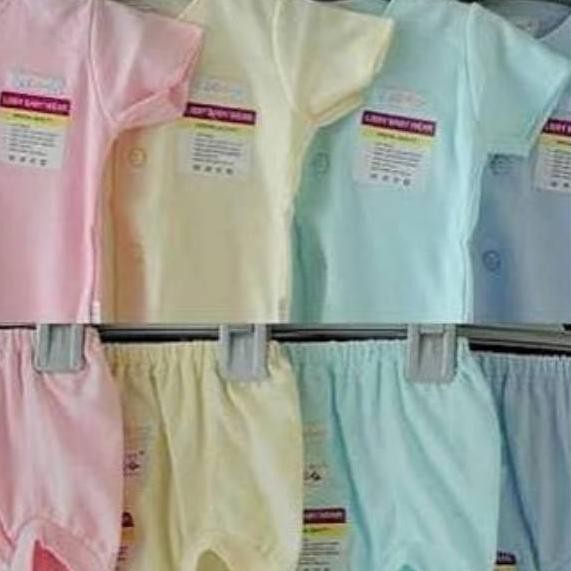ZWL 3 SETELAN PENDEK NB LIBBY - POLOS WARNA 