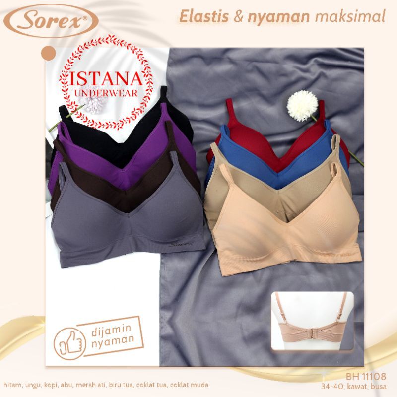 Bh Bra Seamless PREMIUM SOREX strech Original bahan TERBAIK (Cup B dan Cup C) S10-28525BRN