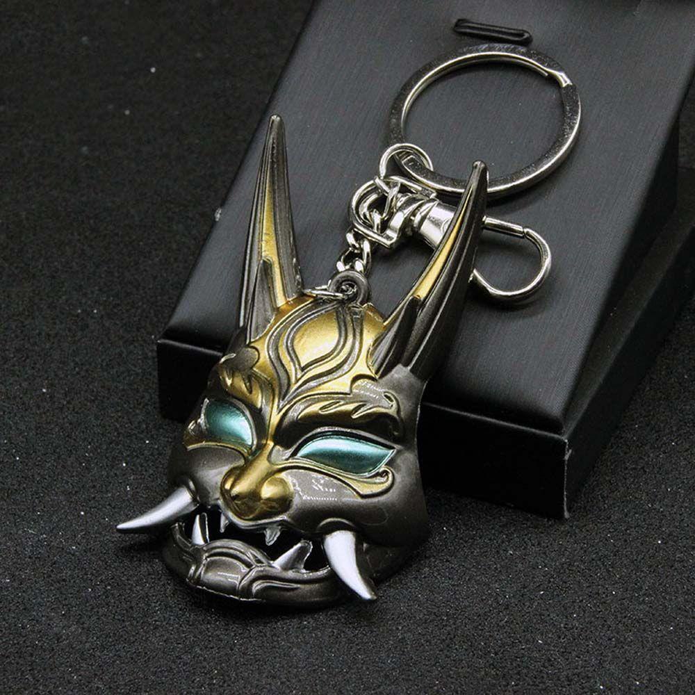 Lanfy Genshin Impact Keychain Permainan Kepribadian Kreatif Genshin Metal Kalung Liontin Cosplay Metal Key Chains