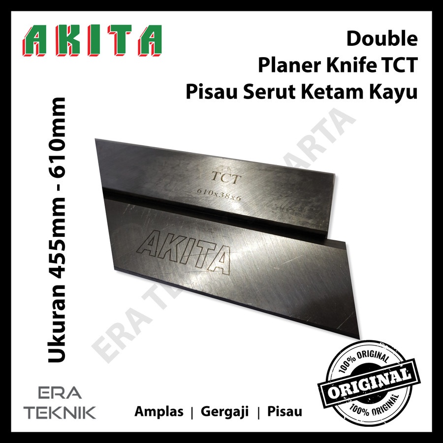 4 pcs Akita Double Planer Knife TCT 455 - 610mm Pisau Serut Ketam Kayu