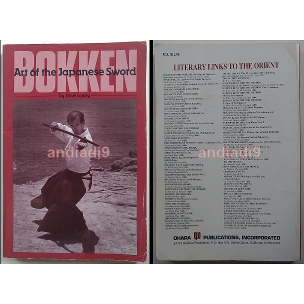 BOKKEN ART OF THE JAPANESE SWORD DOVE LOWRY 1994