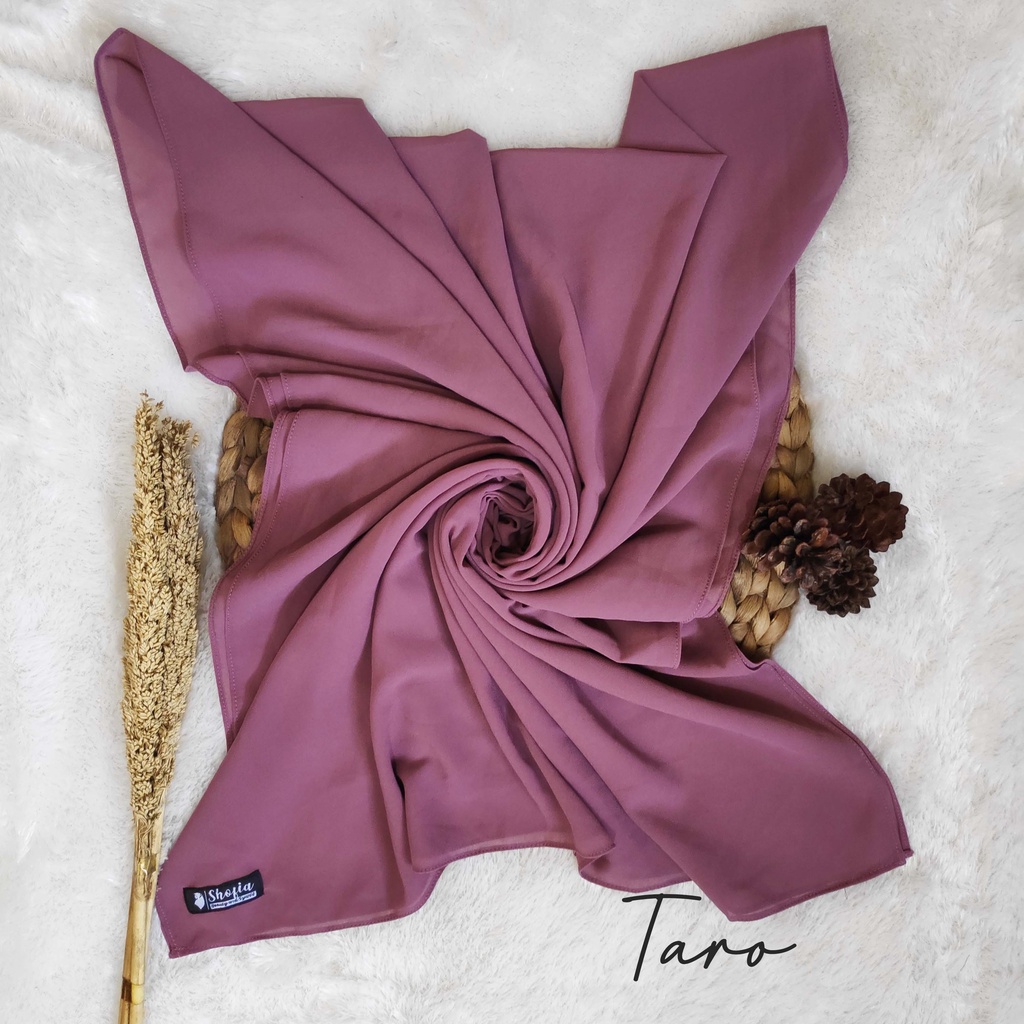 [200x75] HIJAB PASHMINA JAHIT TEPI CERUTY BABY DOLL, PASHMINA CERUTI, JILBAB PASHMINA, PASMINA-Taro