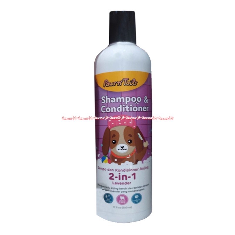 Paws n Tails 500ml Lavender Coconut Tea Trea Oatmeal Shampoo Conditioner Dog Puppy Hewan Anjing Paw and Tail