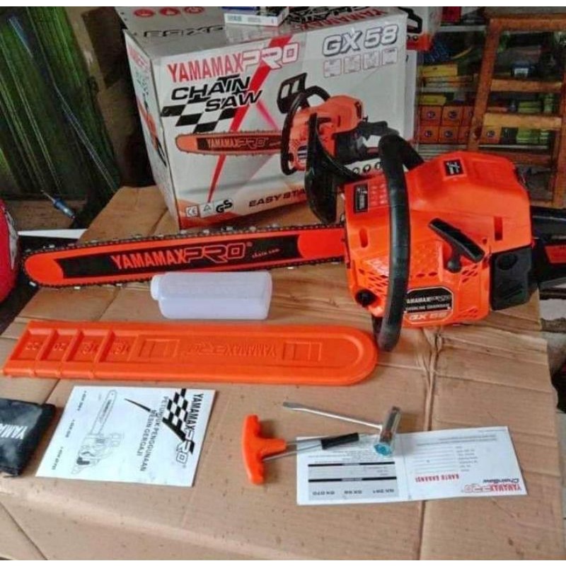 Mesin Gergaji Senso 22 inch yamamax pro GX58 chainsaw - Orange