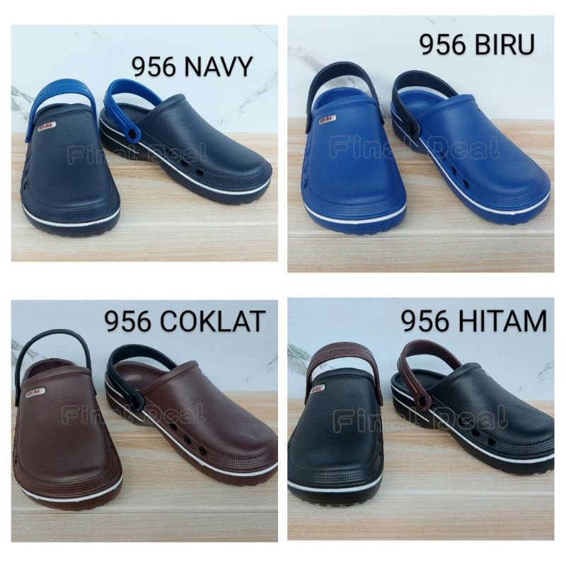 Sandal Medis Perawat Hitam Hema, Sandal Kodok Model Crocs, Sendal Rumah, Kamar Mandi, Sandal Pabrik