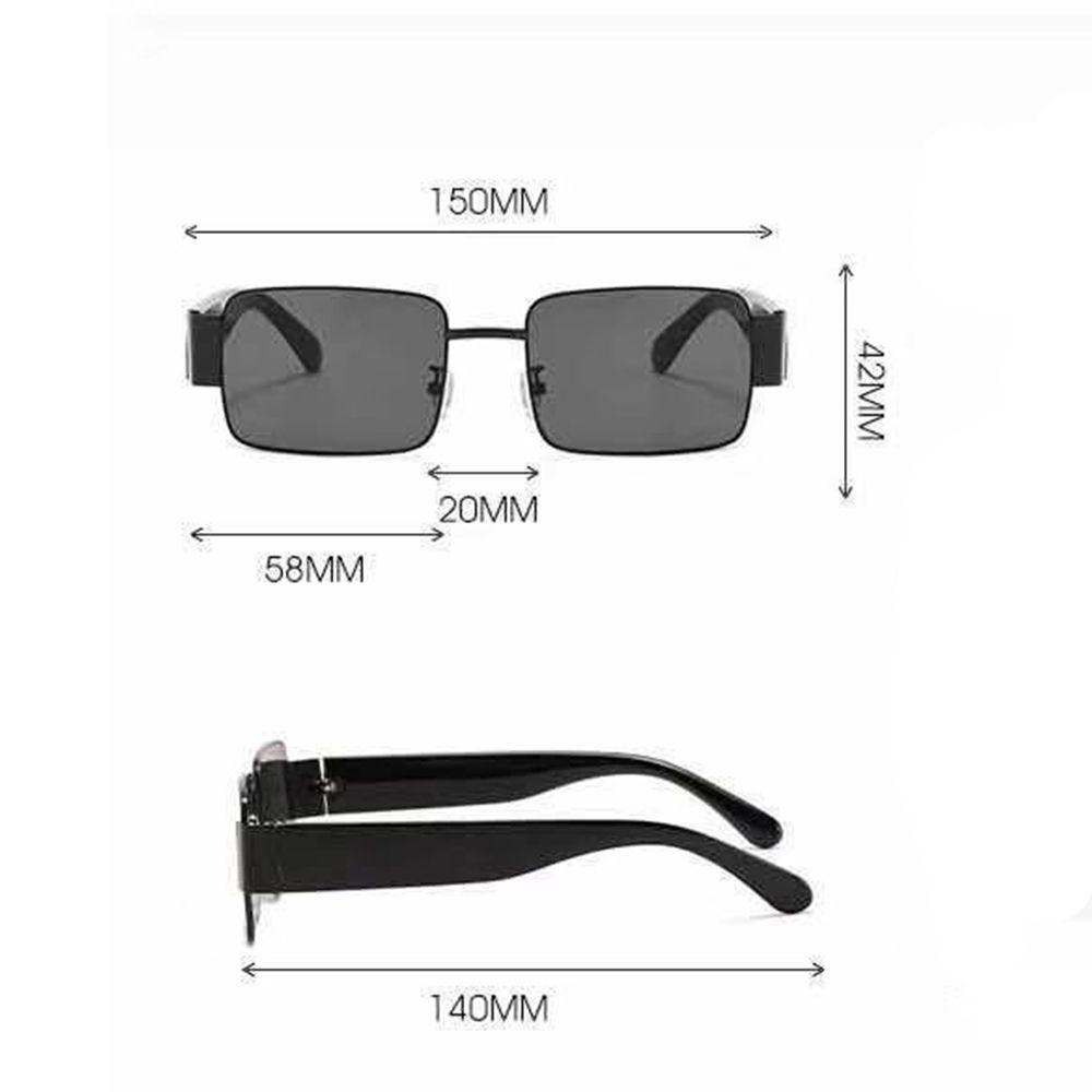 [Elegan] Kacamata Bingkai Logam Temperamen Unik Fashion Retro Spectacles Simple Eye wear Aksesoris