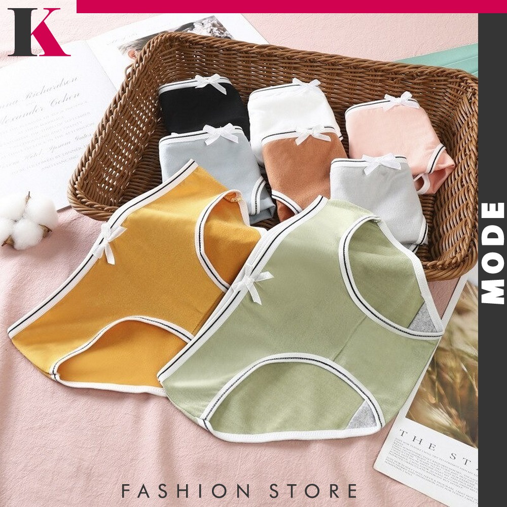 Celana Dalam Wanita Katun Pita Garis Hitam / Sempak CD Wanita Sexy / Underwear Wanita Dewasa KMD P82
