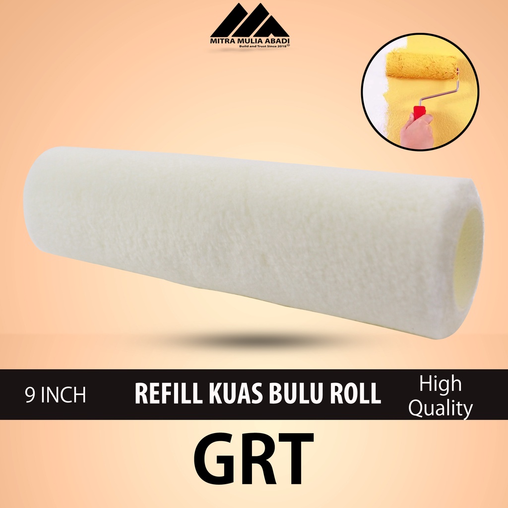 Refill Kuas Koas Bulu Roll 10&quot; 23 cm Cat Tembok Minyak Tembok