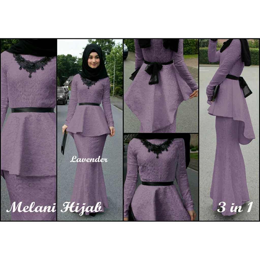 HOPYLOVY - GAMIS MELANI HIJAB EMBOS