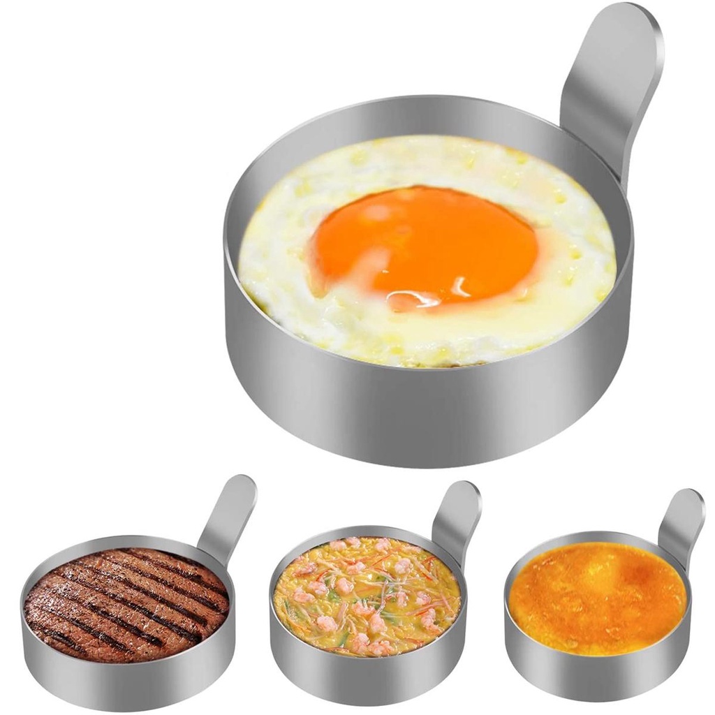 Quinton Egg Ring Cooking 2/4PCS With Handle Bulat Baking Pancake Shaper