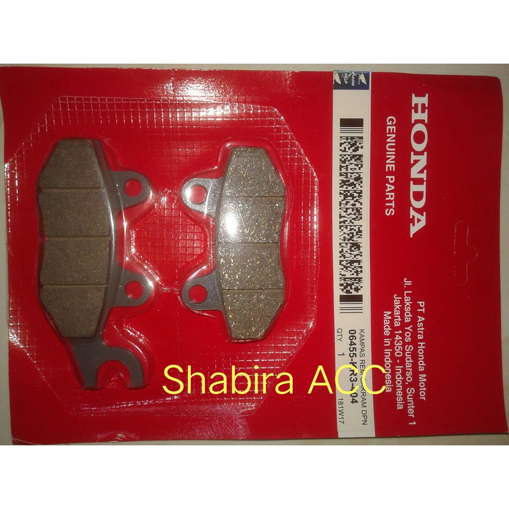 Dispad Diskpad Kampas Kanvas Rem Depan Honda Supra X 125