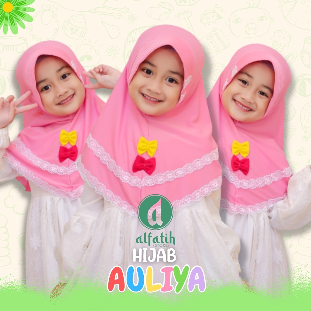 ALFATIH STORE / Jilbab Anak SD Auliya Renda Susun / Jilbab Anak Murah ianah