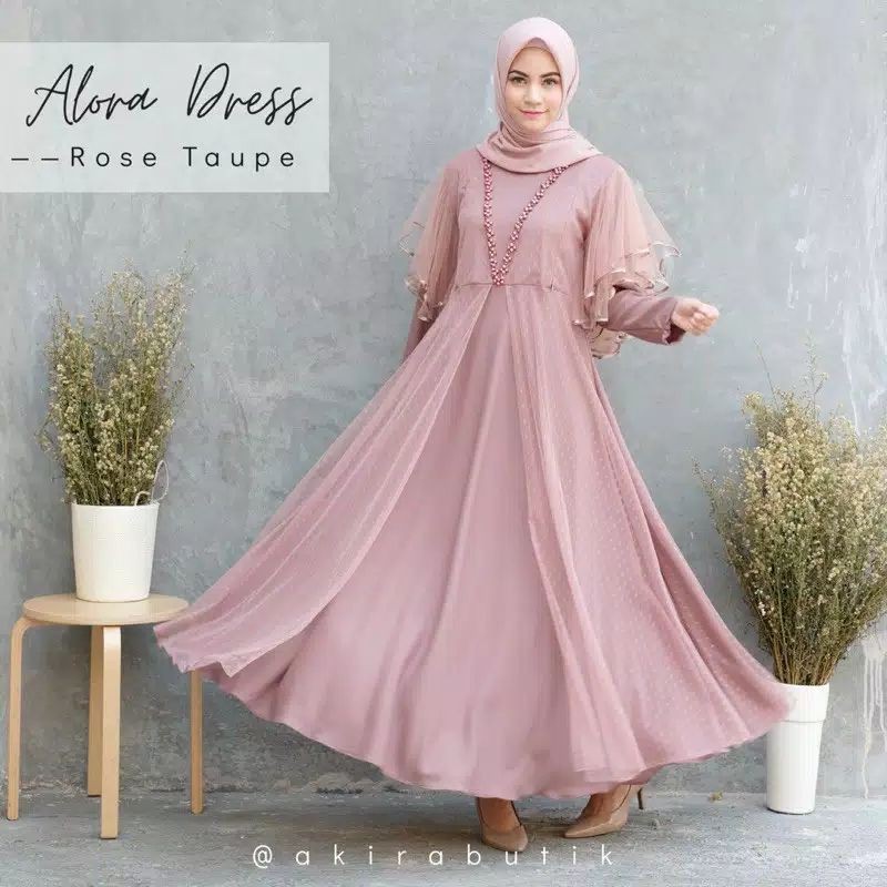 alora dress original akira butik dress pesta /kondangan