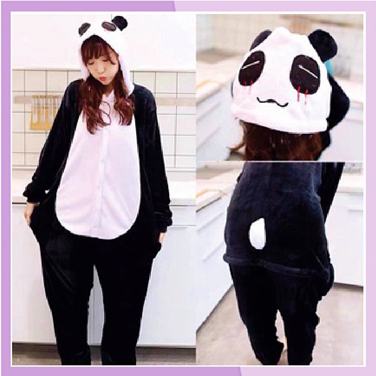 BAJU TIDUR KOSTUM ONESIE KIGURUMU PIYAMA PANDA DEWASA KARAKTER - PANDA