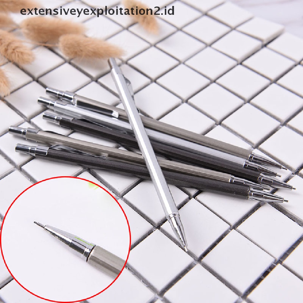 Pensil Mekanik Otomatis 0.5 / 0.7mm Bahan Metal Untuk Menulis / Menggambar