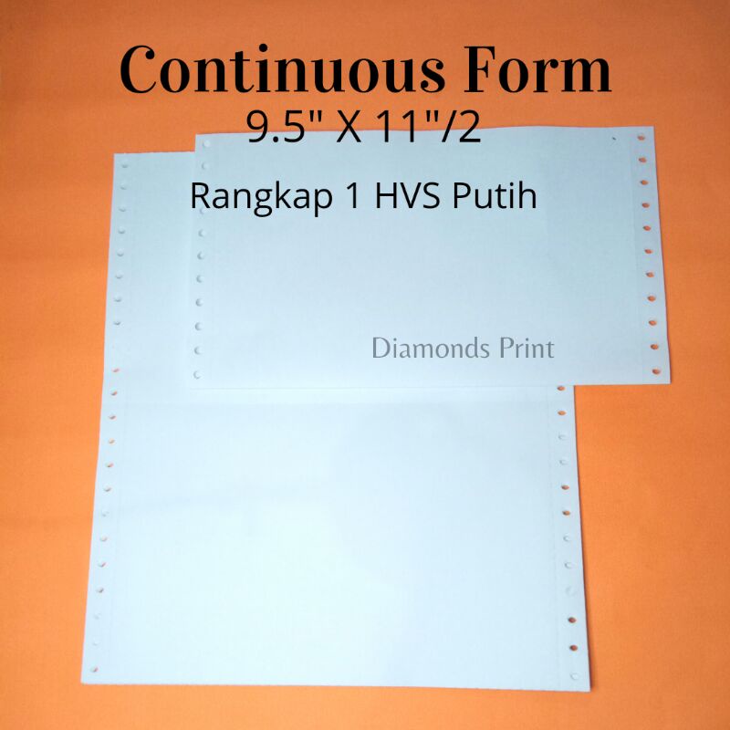 

Kertas Faktur 1ply / Continuous form 9.5 x 11 /2 1ply Hvs