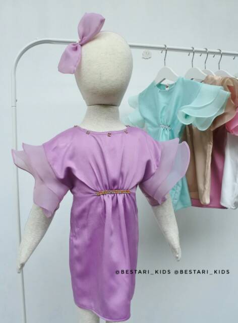Kaftan Anak Bayi /Newborn / Kaftan Baby Tangan Organza Silk-3