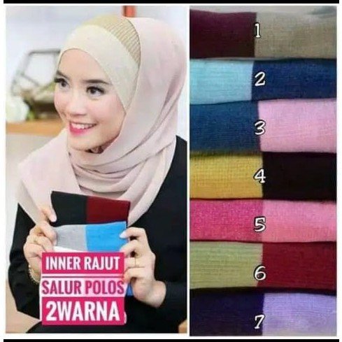 ( COD ) Bandana 2 Warna salur /inner Bandana 2tone salur / Ciput inner