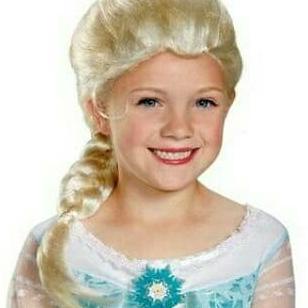 Wig Rambut Kepang Palsu Elsa Frozen