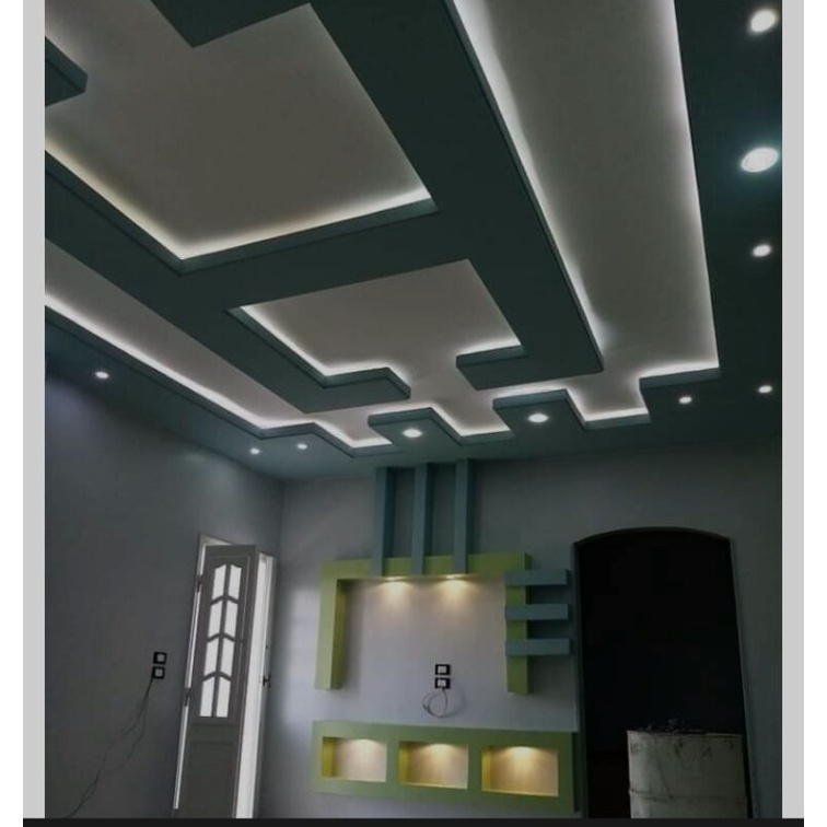 pemasangan plafon gypsum model deop atu lurus