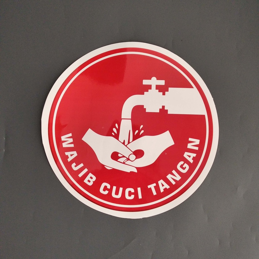 

Stiker Vinyl Wajib Cuci Tangan Versi Bulat