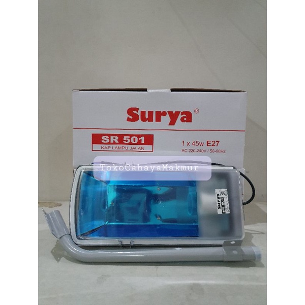 Lampu Jalan E27 / Kap Lampu Jalan E27 + Tiang Kabel SR 501 Surya SNI