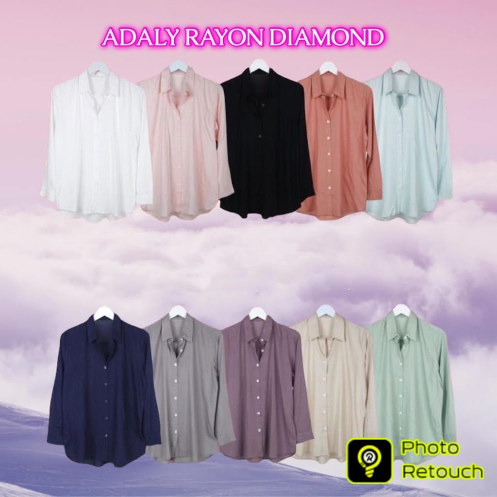 AFI - MC - ⭐️PREMIUM RAYON DIAMOND⭐️ Adaly RAYON DIAMOND Kemeja Kantor Kerja Wanita